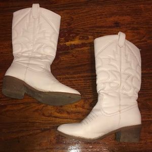 White cowboy boots